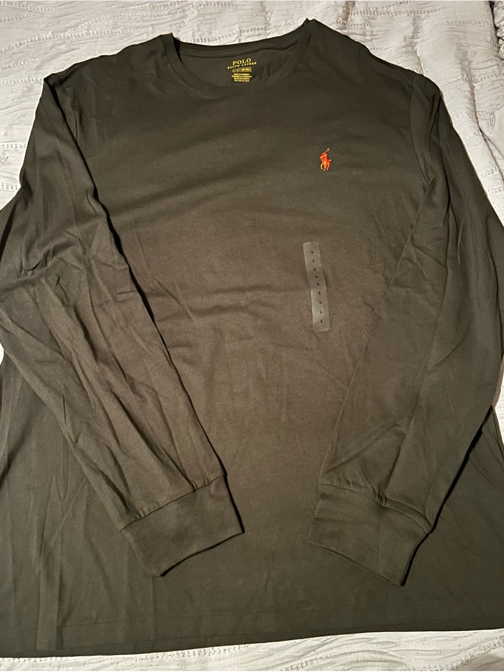 Ralph Lauren Long-Sleeve Crew Neck Shirt in Olive